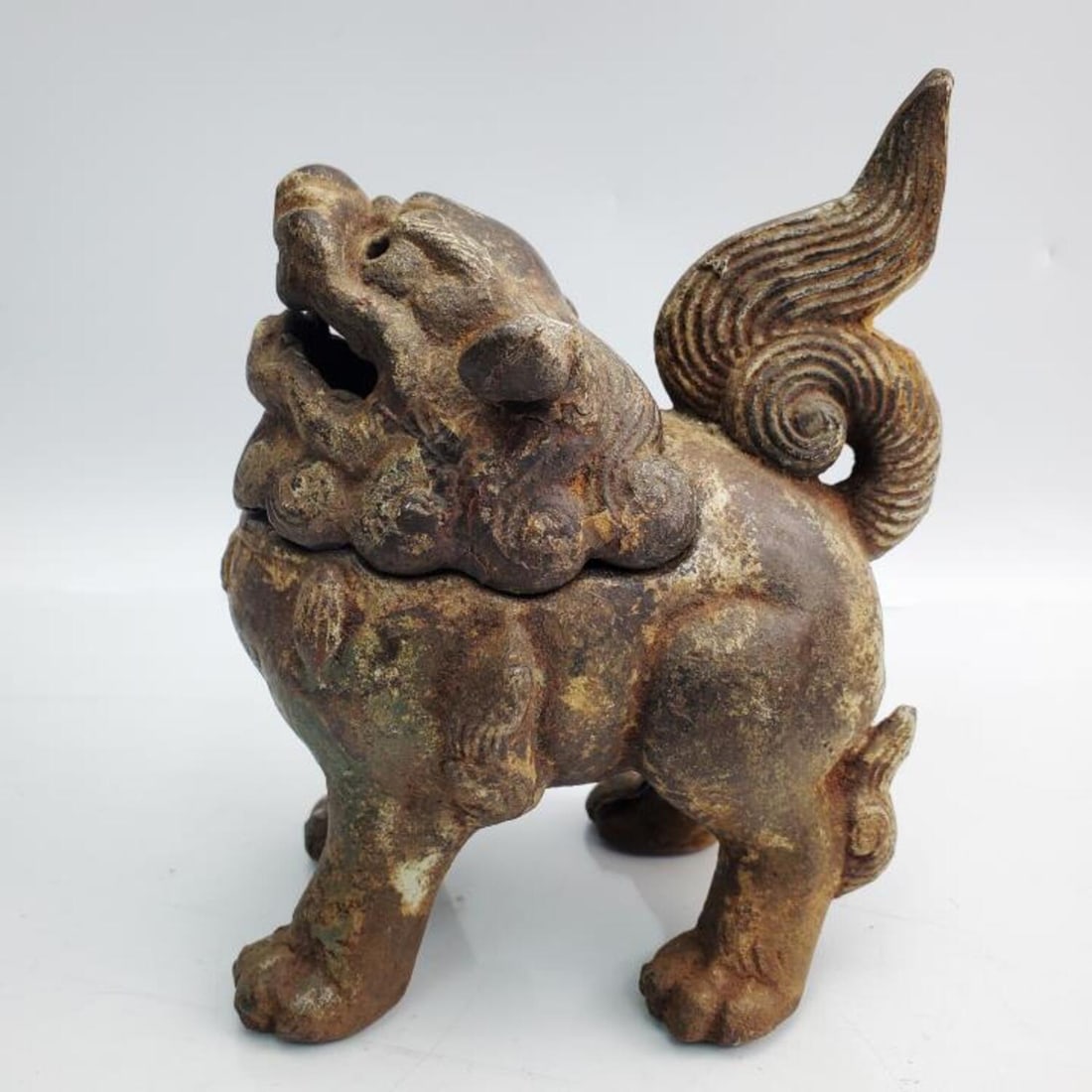 Chinese Cast Iron Foo Dog Incense Burner (1 of 4)