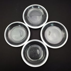 4 Vintage Steuben Glass Trinket Dish Ashtrays