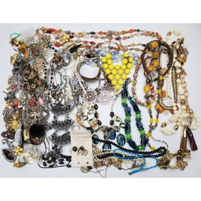 Bag Lot of Costume Jewelry Including Michal Negrin