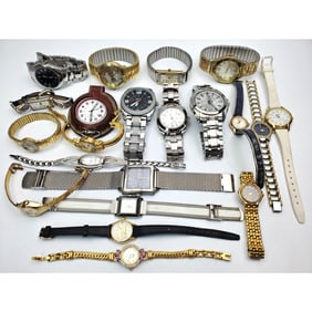 Large Bag Lot of Men's & Women's Fashion Watches