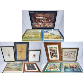 Large Group Lot of 12 Various Prints