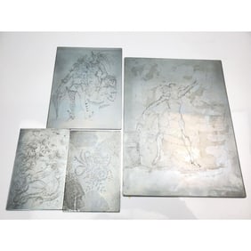 Lot of 4 Metal Etching Templates
