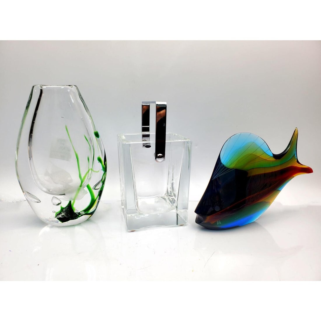 Lot of 3 Vintage Signed Art Glass Items (1 of 8)