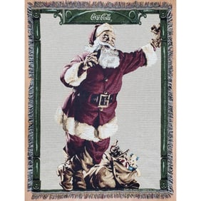 Vintage Coca Cola Santa Christmas Tapestry