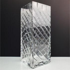 Vintage Signed Large Baccarat French Crystal Vase