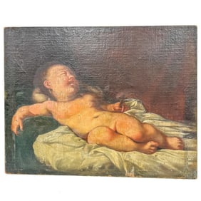 Antique 17th Century Baroque Oil Painting