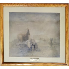 Mervin Honig, American (1920-1990) Drawing