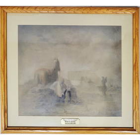 Mervin Honig, American (1920-1990) Drawing (1 of 3)