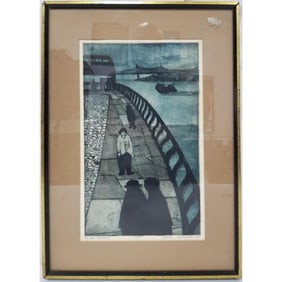 Jack Bilander Polish-American (1919-2008) Etching