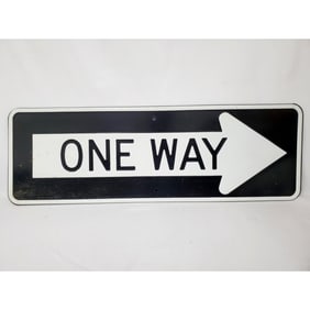 Vintage NYC One Way Street Sign