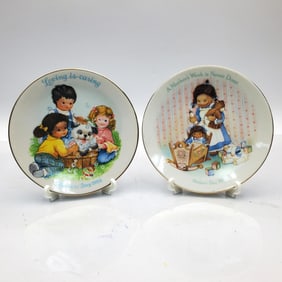 2 Avon Collectible Plates & a Schmid Reproduction