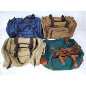 Lot of 4 Good Quality Canvas Duffel Bags