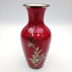 Rosenthal Silver Overlay Porcelain Vase
