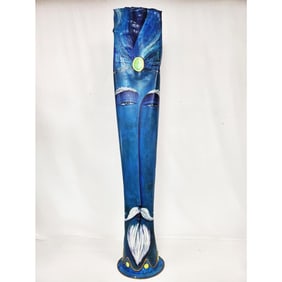 Unusual Large Sheet Metal Hand Painted Sculpture