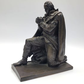 Bronze Sculpture of George Washington Kneeling