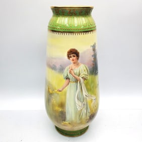 Antique Royal Bonn Germany Portrait Vase