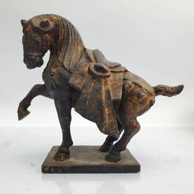 Antique Chinese Tang Dynasty Iron Horse Figure (1 of 3)