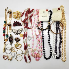 Bag Lot of Costume Jewelry