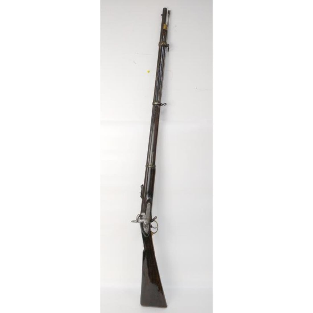 Antique Percussion Rifle: Antique Percussion Rifle. Condition: Sold As Is. Dimensions: L-55". Provenance: From a New York City Estate. Please note the absence of a Condition Report does not imply that there are no condition is