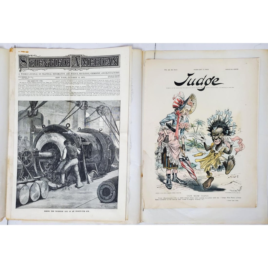 19th C. Scientific American Portfolio, Dated 1875 (1 of 10)