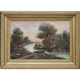 Signed J Casilear, Antique Painting, Oil on Canvas