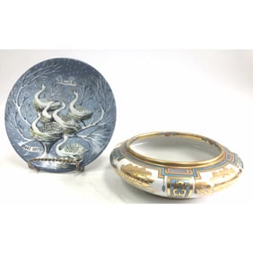 2 European Porcelain Items Incl. a Haviland Plate