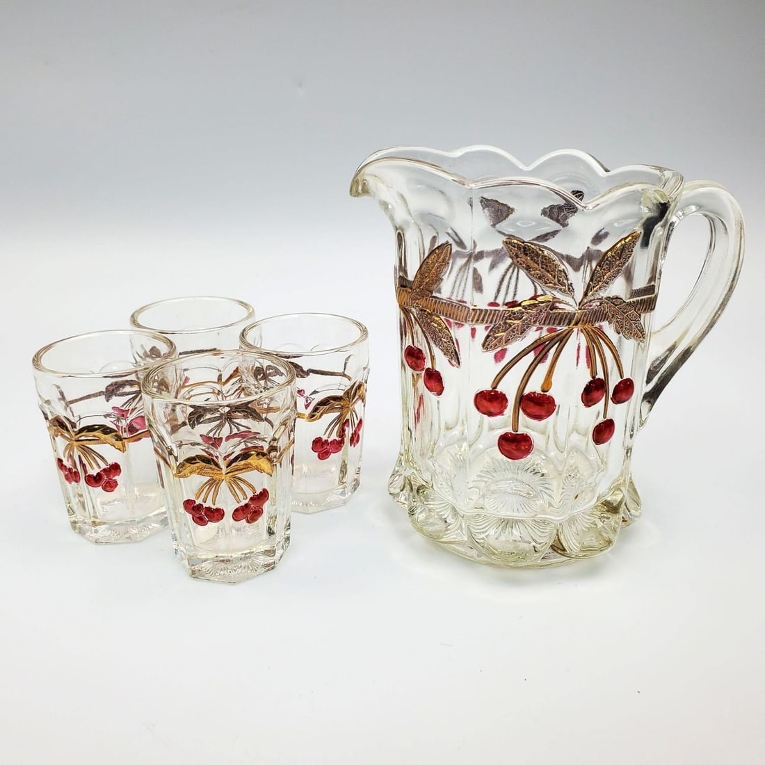 Vintage Mosser Glass "Cherry & Cable" Glass Items (1 of 3)