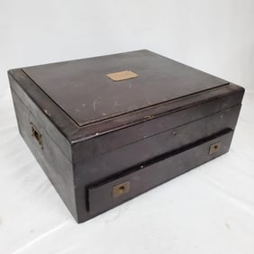 Antique Wood Silverware Chest
