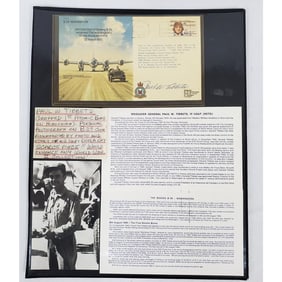 Signed Post Card by Brigadier General Paul Tibbets