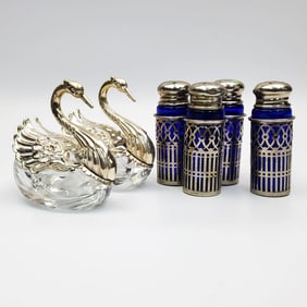 Lot of 6 Silver Mounted Items