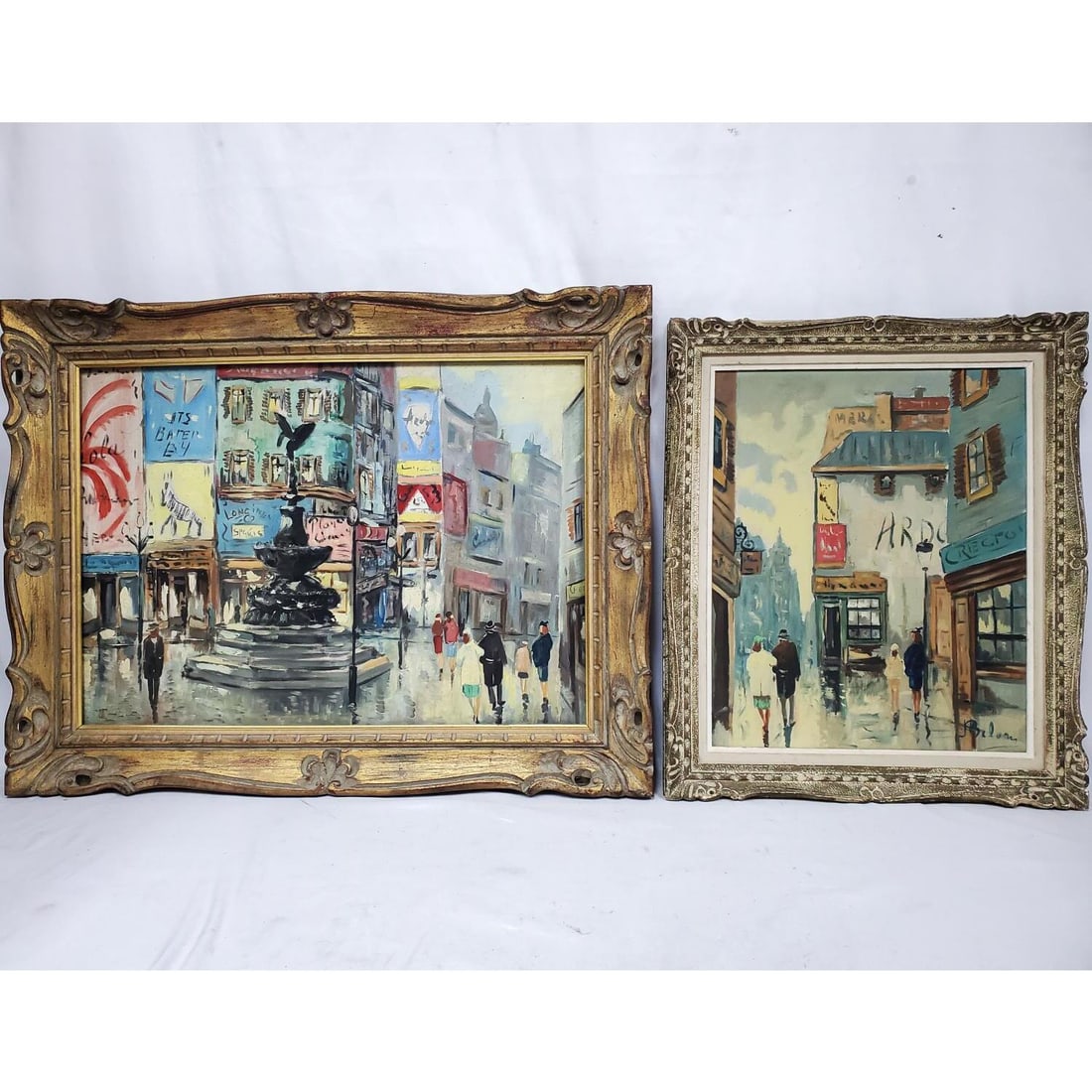 Lot of 2 Vintage Paintings, Oil on Canvas (1 of 4)