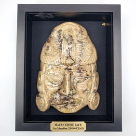 Carved Stone Face Mask
