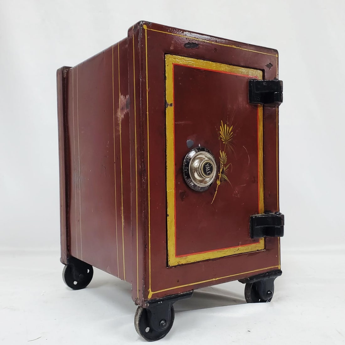 Antique Yale Salesman Sample Safe on Wheels (1 of 5)