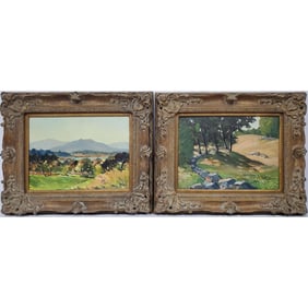 George G. Johns Lot of 2 Impressionistic Paintings