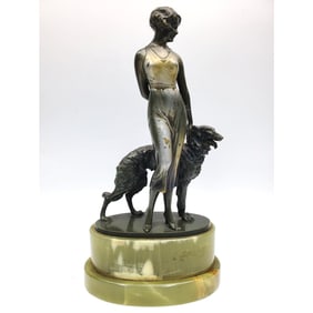 Attrib. to Josef Lorenzl, Art Deco Metal Figure