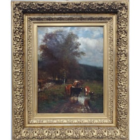 James McDougal Hart, (1828-1901) Painting O/C