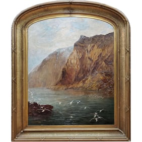 Edward B Gay, Monumental Costal Landscape O/C