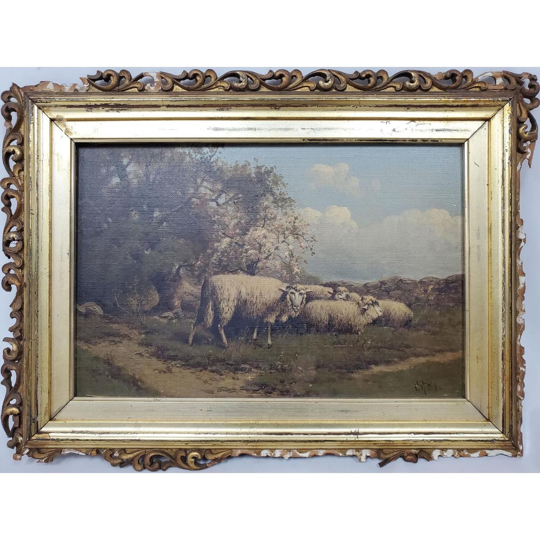 Antique Signed Painting Oil on Canvas (1 of 4)