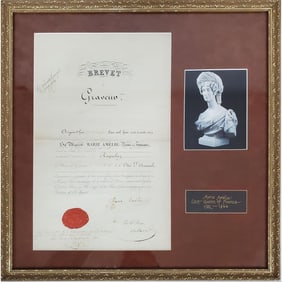 Royal Warrant Signed by Queen Marie Amelie
