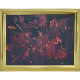 Vintage Signed "Hollander" Abstract Painting