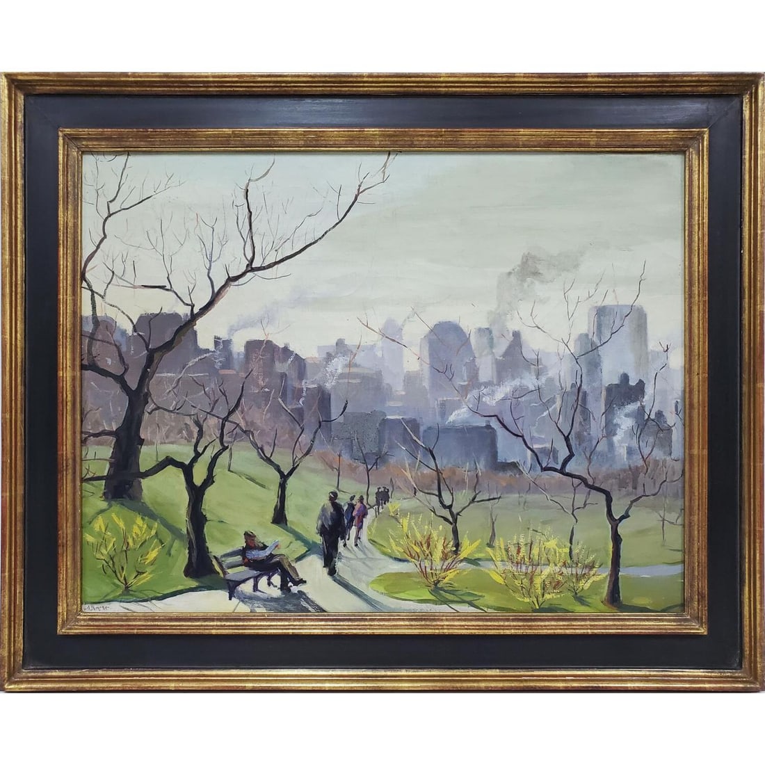 Antique Signed Painting Oil on Canvas (1 of 5)