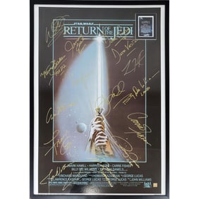 Signed Star Wars Return of The Jedi Poster