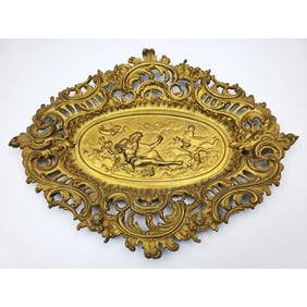 Antique European Late 19th C. Bronze Plaque