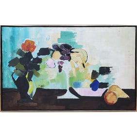 Signed "P. Gillet" Large Painting, Oil on Canvas