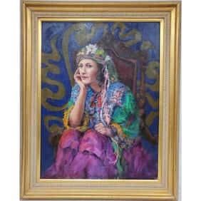 Large Signed Painting Oil on Canvas