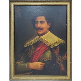 Antique Painting Oil on Masonite