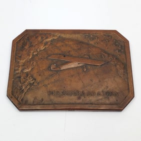 Rare Bronze Plaque Commemorating Charles Lindbergh