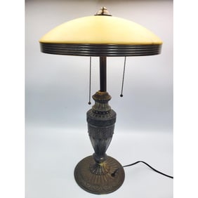 Lot of 2 Items Incl. an Antique Metal Lamp Base