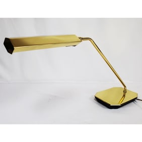 Koch and Lowy Brass Cantilevered Desk Lamp