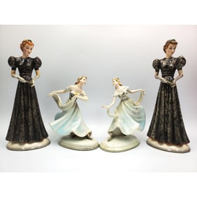 4 Art Deco Keramos Austrian Porcelain Figures
